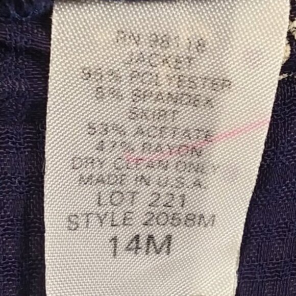 Source Unknown Women's Dark Blue Floral Pencil Midi Skirt Size 14 - Picture 4 of 9